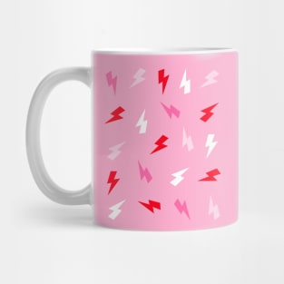 Red and Pinks Lightning Bolts Pattern Mug